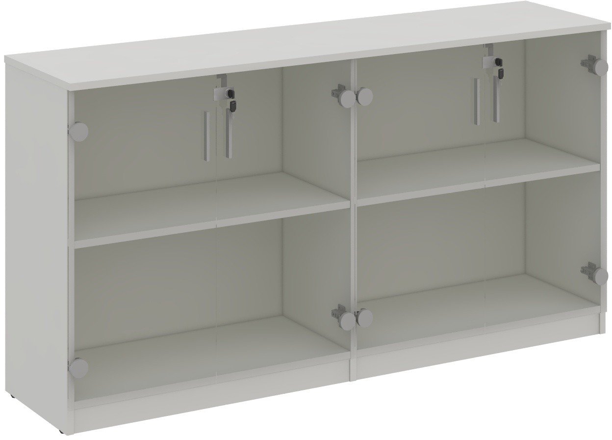 4 Door Glass Low Cabinet - Image 2