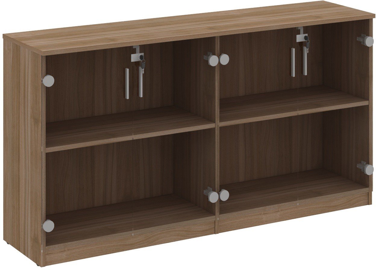 4 Door Glass Low Cabinet - Image 3