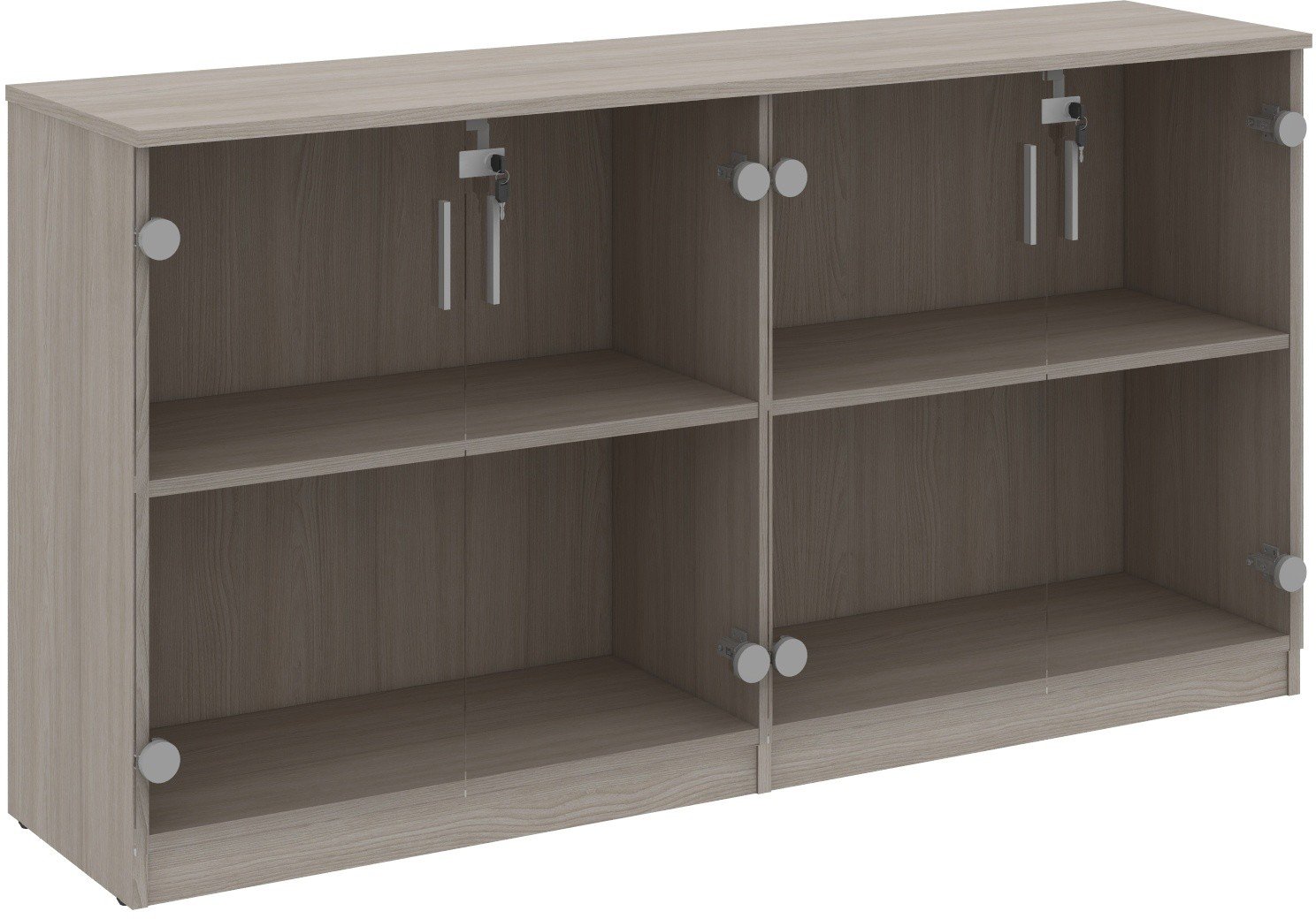 4 Door Glass Low Cabinet - Image 5