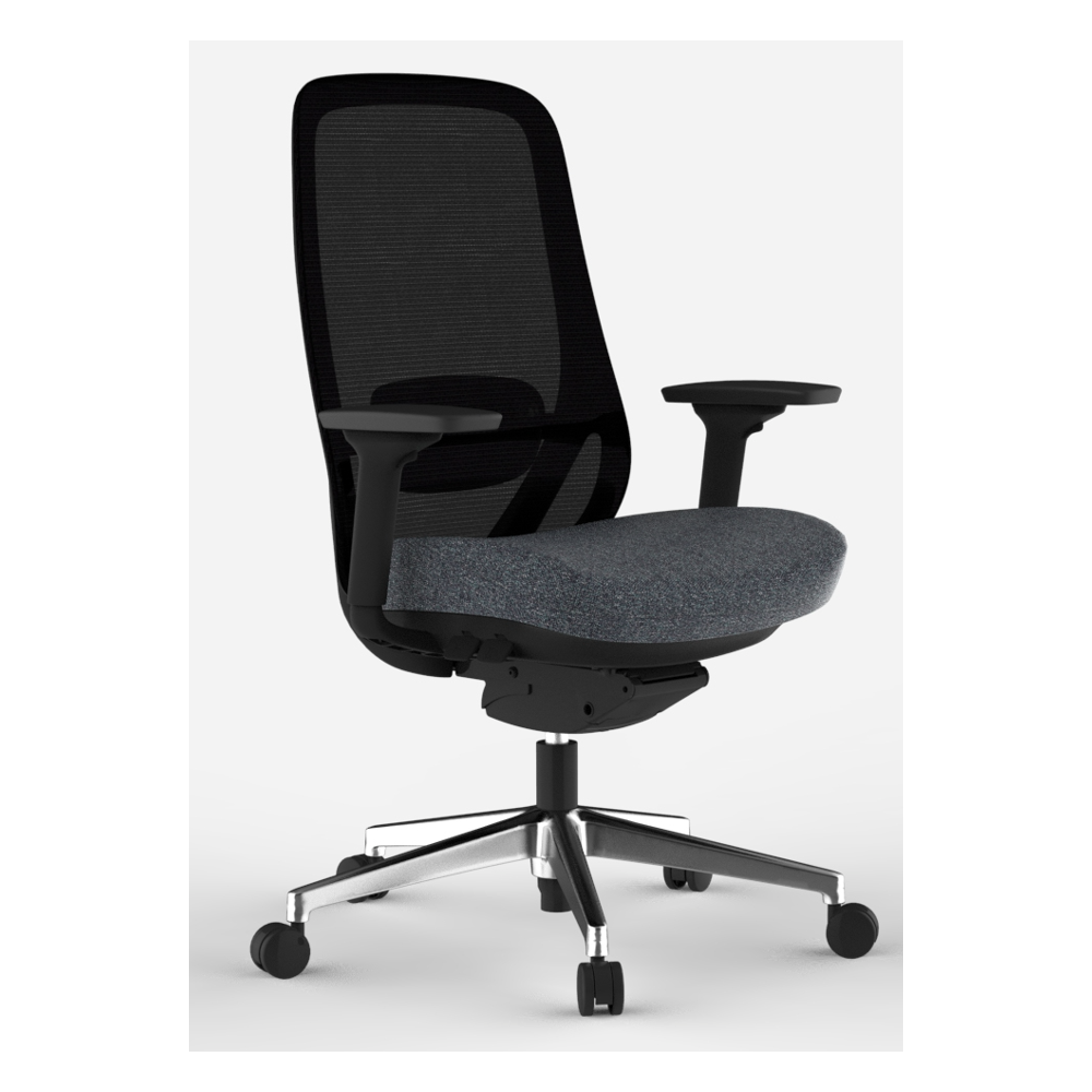 Diyaa Mid Back Chiar Without Headrest Black