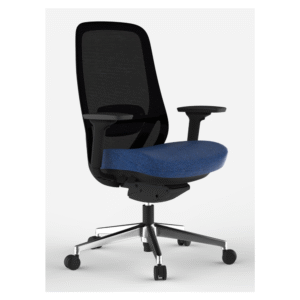 Diyaa Mid Back Chiar Without Headrest Blue