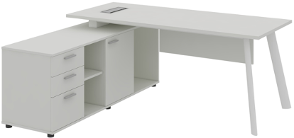 Atlas Manager Table with Side Storage Left - Image 4