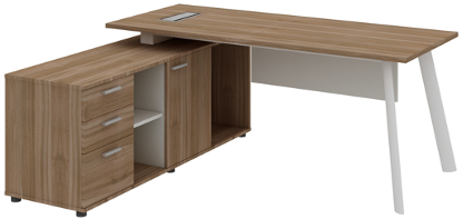 Atlas Manager Table with Side Storage Left - Image 6