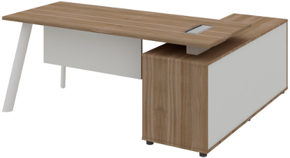 Atlas Manager Table with Side Storage Left - Image 7