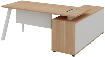 Atlas Manager Table with Side Storage Left - Image 3