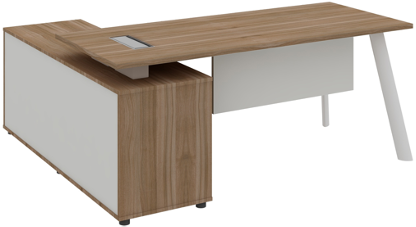 Atlas Manager Table with Side Storage Right - Image 7