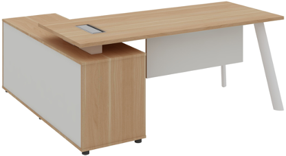 Atlas Manager Table with Side Storage Right - Image 3