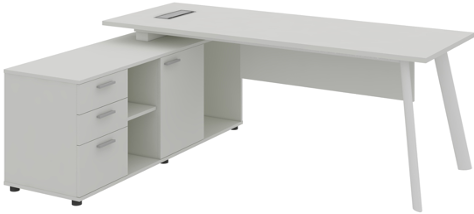 Atlas Manager Table with Side Storage Left Wide - Image 6