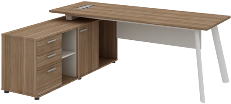 Atlas Manager Table with Side Storage Left Wide - Image 4