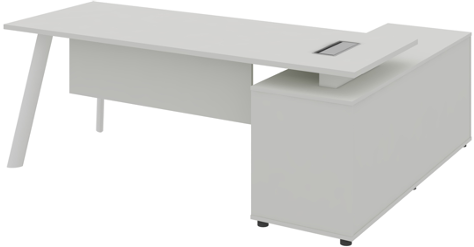 Atlas Manager Table with Side Storage Left Wide - Image 7