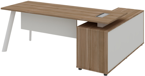 Atlas Manager Table with Side Storage Left Wide - Image 5