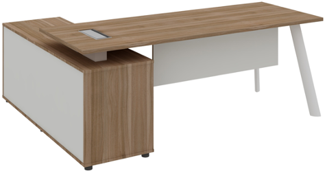 Atlas Manager Table with Side Storage Right Wide - Image 7