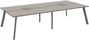 Atlas 4 Person Workstation Wide Grey