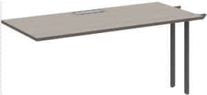 Atlas 1 Person Extension Workstation Grey Wide