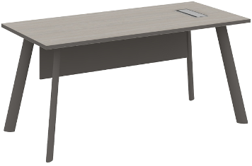 Atlas Straight Manager Table Grey - Image 2
