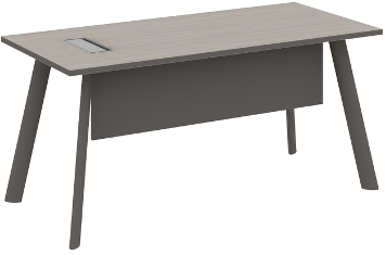 Atlas Straight Manager Table Grey - Image 3