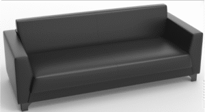 Riyada 3 Seate Sofa Black