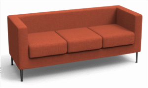 Ibtikar 3 Seater Sofa Red Wide