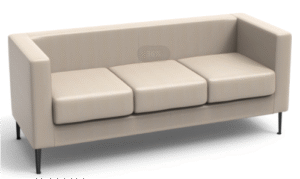 Ibtikar 3 Seater Sofa Red White