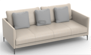 Majd 3 Seater Sofa White