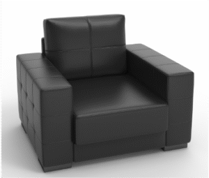 Laith Single Seater Sofa Black