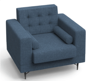 Laith Single Seater Sofa Blue