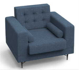 Laith Single Seater Sofa Blue F2