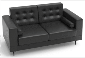 Laith 2 Seater Sofa Black F2