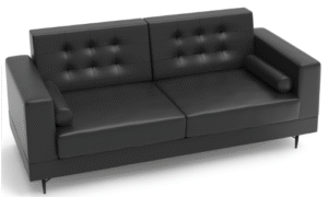 Laith 3 Seater Sofa Black F2