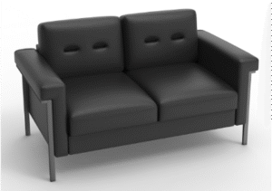 Tasmim 2 Seater Sofa Black