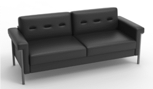 Tasmim 3 Seater Sofa Black