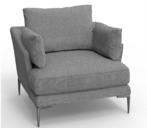 Taqaddum Single Seater Sofa Grey F1