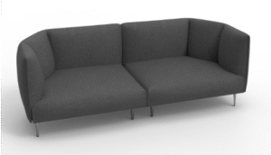 Asil 2 Seater Sofa Black