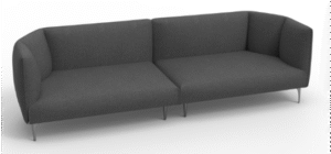 Asil 3 Seater Sofa Black