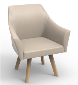 Bahw Armchair White Leather