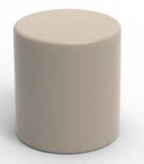 Round Stool Cylinder White