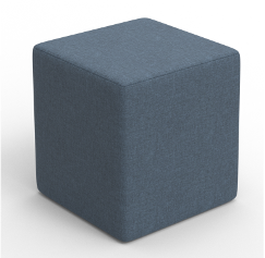 Square Stool Cube Blue F1